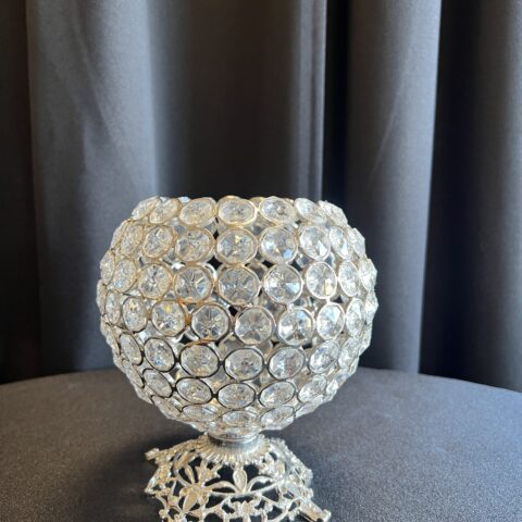 Crystal Candle Holder - Small Sphere