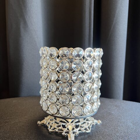 Crystal Candle Holder - Small Cylinder